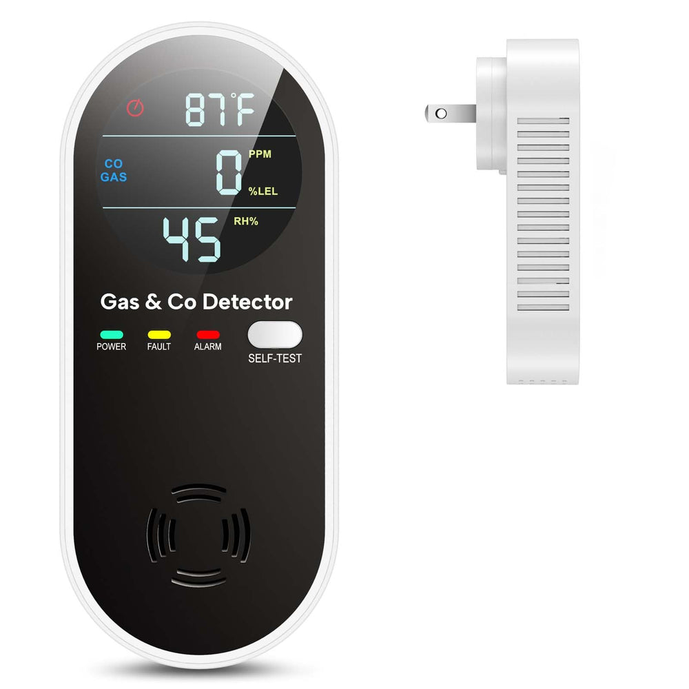 NICGOL 4-in-1 detector with digital display shows real-time CO and gas levels.