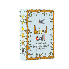 Niche Nation Games Bird Call card pack on table, ideal for quick rounds of laughter.