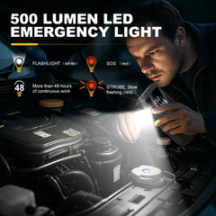 QB08L 500-lumen emergency light for night roadside scenarios