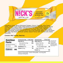Close-up of Nick’s bar reveals gooey caramel and chocolate shell with low-carb appeal.