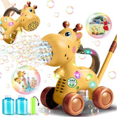Nicmore automatic bubble machine giraffe front view for outdoor play and giggles.