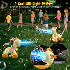 Nicmore bubble maker with LED lights adding magical visuals to celebrations.