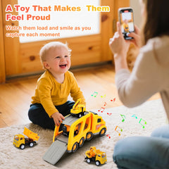 Nicmore detachable cab enables interactive unloading play.