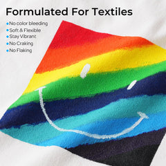 Nicpro fabric paint palette with brushes for smooth color blending.