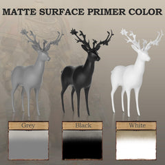 Three color Nicpro primer applied to a miniature for uniform adhesion