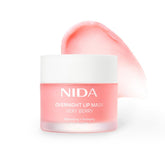 NIDA Overnight Lip Mask Very Berry tub closeup for rich hydration