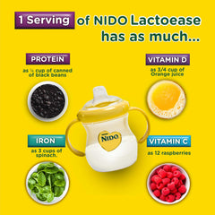 Nido Lacto-Ease poured into cup for a kid-friendly mealtime.