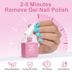 Brush application with NIFEISHI remover for fast gel polish removal.