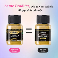 NiHome blue luster powder for cookies and cupcakes with metallic glow.