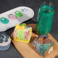 NiHome dark green glimmer powder cake decorating provides shimmering edible accents