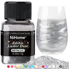NiHome edible glimmer powder adds metallic cake sparkle
