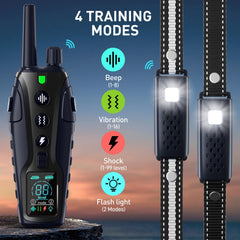 Nikketta collar flash light mode enhances night visibility during walks.