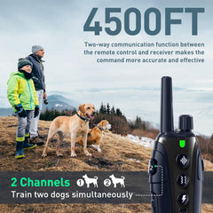 Nikketta dog shock collar side buttons for easy operation and keypad lock.