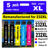 NINKLER 232XL remanufactured black cartridge two-pack for reliable monochrome printing