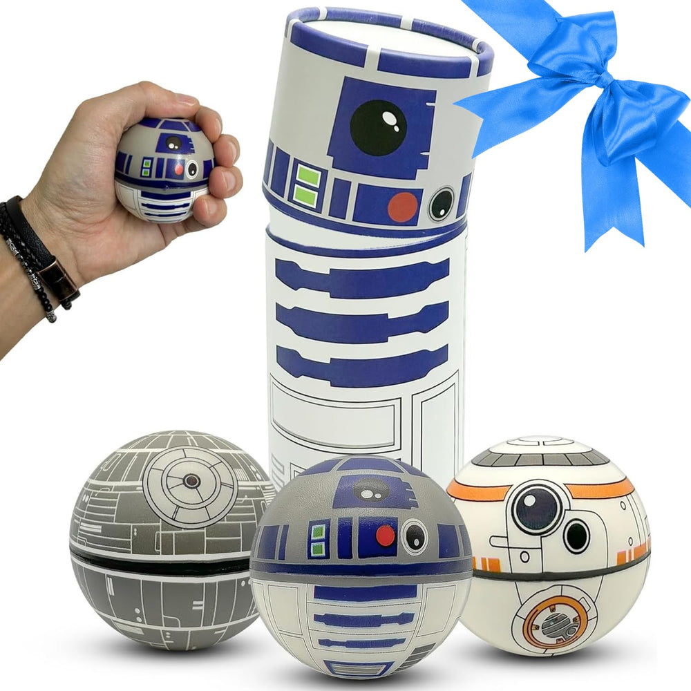 NINOSTAR stress balls set front view with vibrant designs for focus and calm