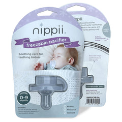 Nippii Freezable Pacifier provides cooling relief for teething gums.