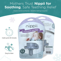 Nippii Freezable Pacifier with leak-free design prevents spills during use.