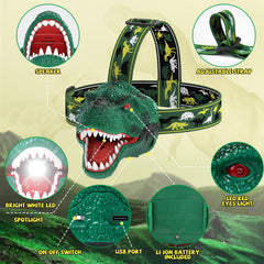 Nitigo headlamp in roar mode delivering playful sound and steady light.