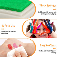 NIUBIER ink pad storage plastic box keeps colors organized and prevents mixing.