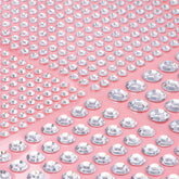 NIUBIER rhinestone stickers closeup with six sizes for versatile crafts.