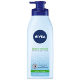 NIVEA Breathable Nourishing Body Lotion Fresh Fusion pump bottle ready for daily use