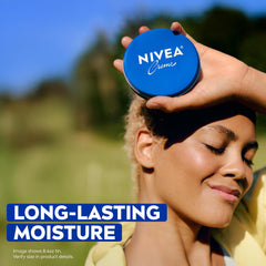 Rich texture of NIVEA Creme highlighted in a luxurious cream close-up.