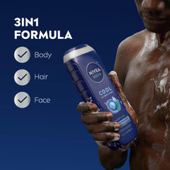 NIVEA MEN Cool Body Wash yuzu fragrance swatch hints bright scent