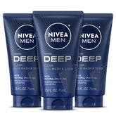 NIVEA MEN Deep Clean charcoal bottle pour for oil control and refreshing skin.