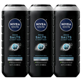 NIVEA MEN Deep Clean Rock Salts Bottle shows exfoliating particles for cleansing