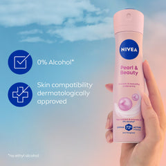 NIVEA Pearl Beauty Spray has a soft scent for daily freshness.