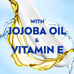 NIVEA Soft after-shower body moisturizer for silky, hydrated skin.