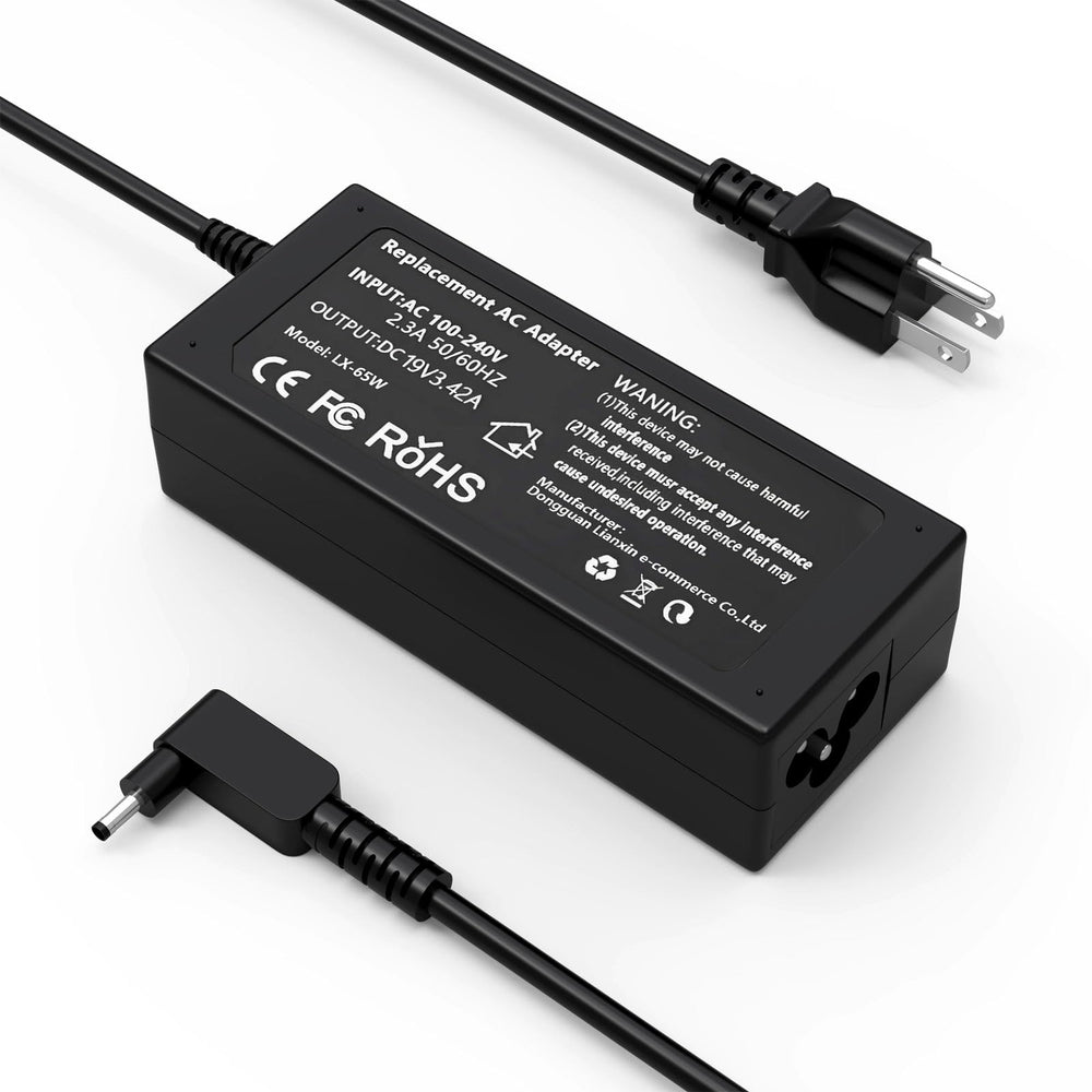 Nivjuky 65W charger for Acer Aspire 3 A315, compact travel-ready power