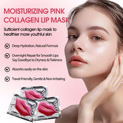 NIYET collagen crystal lip mask applied on lips for smooth texture.