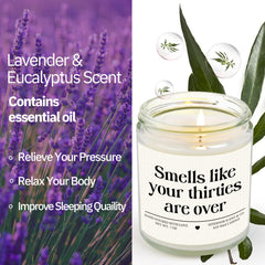 Niyewsor lavender-scented soy candle for relaxing, soothing spaces.