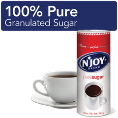 N'Joy 20-ounce bulk sugar canister: ideal for restaurant or office refills.