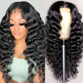 NKTU deep wave lace front wig 22 inch enhances natural hairline and versatile styling.