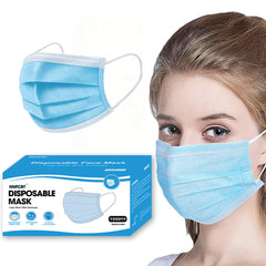NNNPCBT blue disposable masks front view for daily protection.