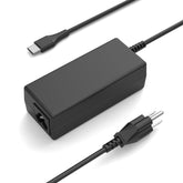 NNQEKBUF universal charger front view powering a laptop with USB-C fast charge