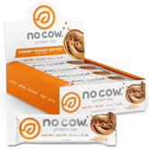 No Cow vegan protein bars upgraded chunky peanut butter pack for on the go energy