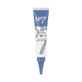 No7 Lift & Luminate bottle close-up for brightening daily eye care.