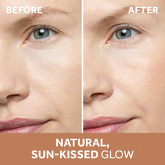 Cream bronzer blend swirl showing creamy texture and even setup.
