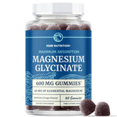 Nobi Nutrition Magnesium Glycinate Gummies 600mg bottle for daily relaxation support.