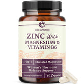 Nobi Nutrition Zinc Magnesium B6 bottle front highlighting hormone balance potential