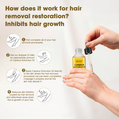 Nodfens Cyperus Rotundus Oil being applied to skin for hydration and soothing