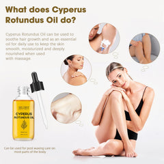 Nodfens Cyperus Rotundus Oil on skin showing lightweight non-greasy feel