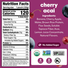 NOKA Cherry Acai smoothie pouch for travel-friendly nutrition