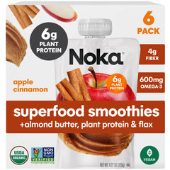 NOKA smoothie pouch with apple cinnamon for on-the-go breakfast