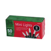 NOMA clear Christmas light set on green wire for decorating