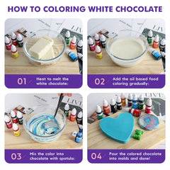 Nomeca sky blue chocolate color for cool cake decorations and candy melts.