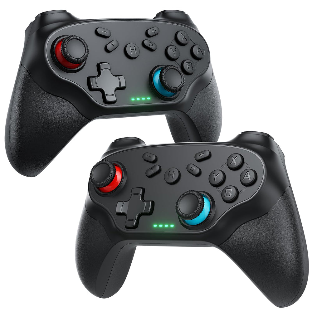 Nonbliep 2Pack wireless controller front view for Switch, ergonomic grip highlighted